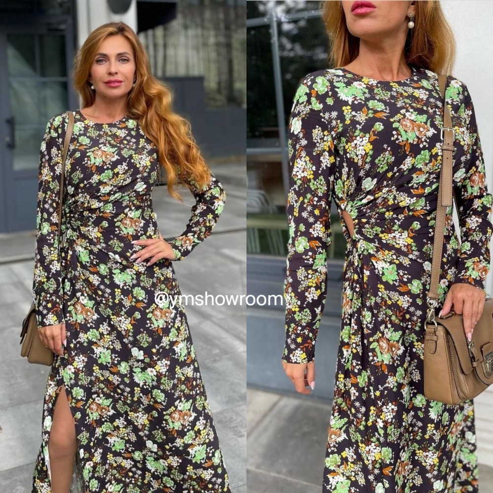 MANGO Cut-out Ruched dress